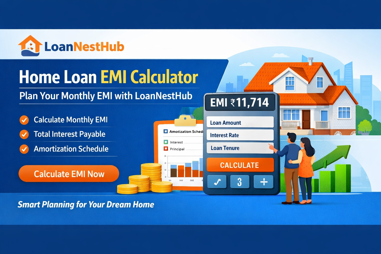 Home Loan Emi Calculator By Loan Nest Hub
