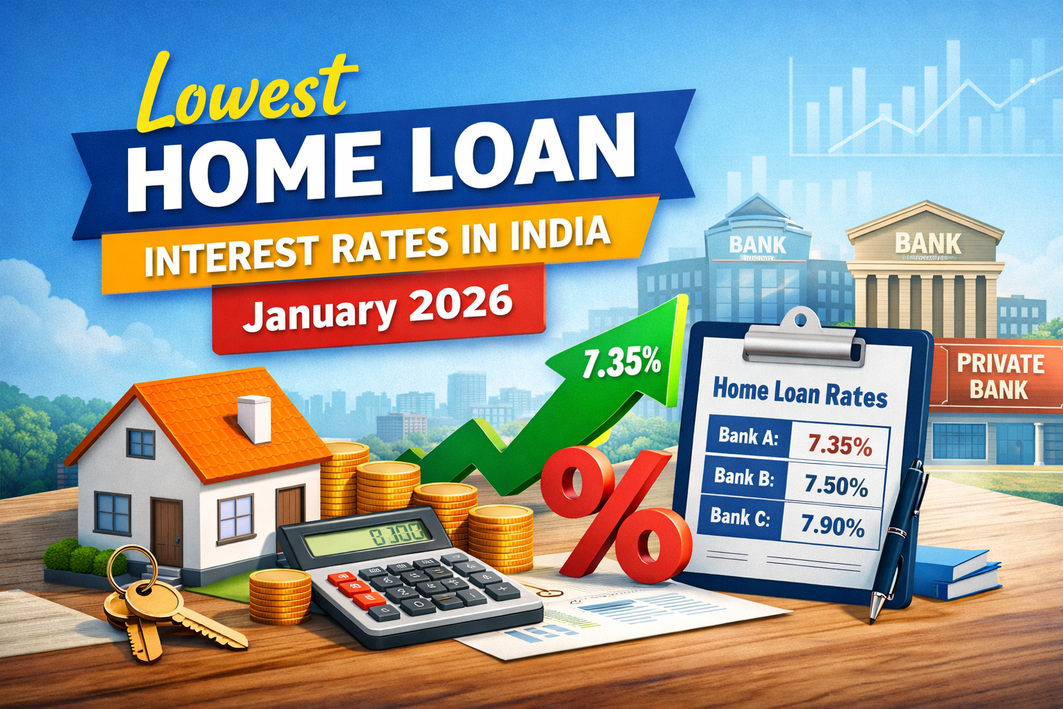 Lowest Home Loan Interest Rates In India - January 2026