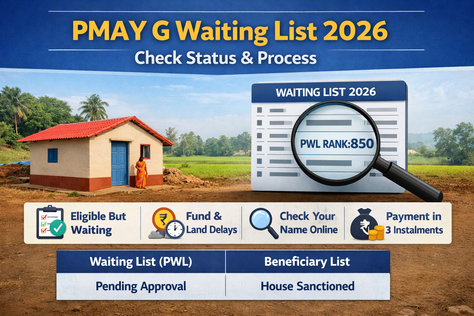 Pmay G Waiting List 2026: Check Status &Amp; Process 1 Pmay G Waiting List 2026