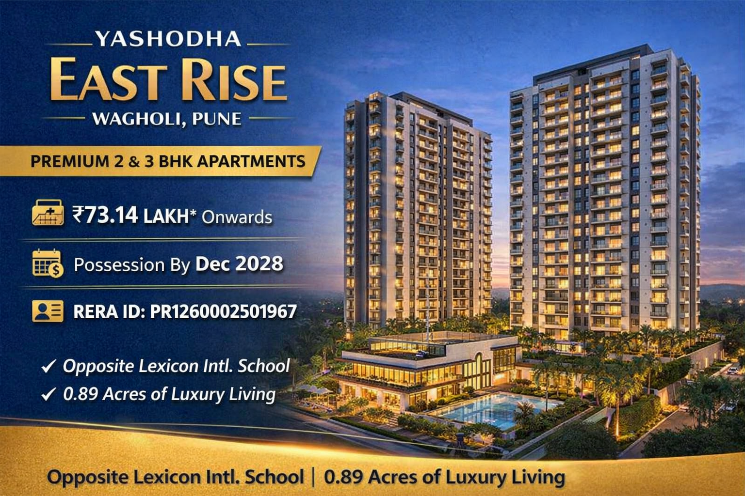 Yashodha East Rise Wagholi: Price, Amenities &Amp; Review 1 Yashodha East Rise Wagholi